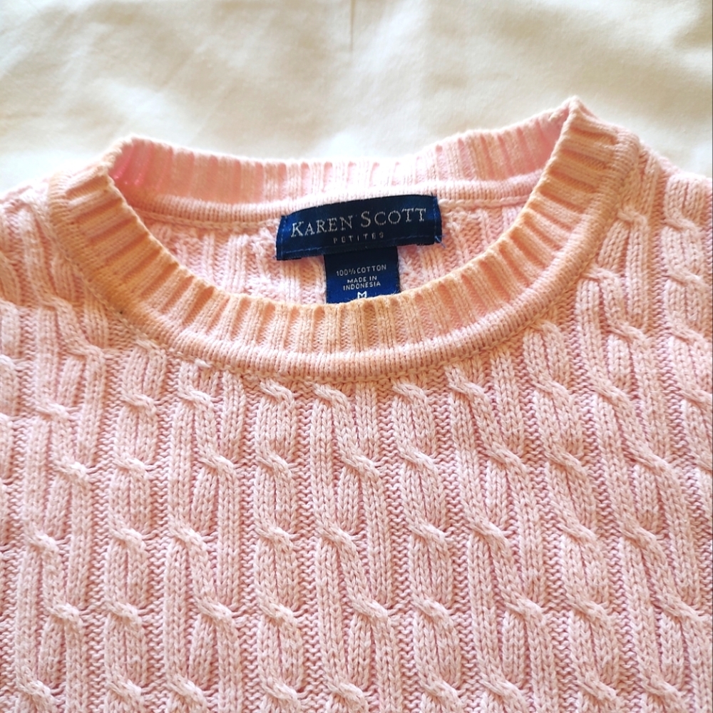 Karen Scott Pink Sweater